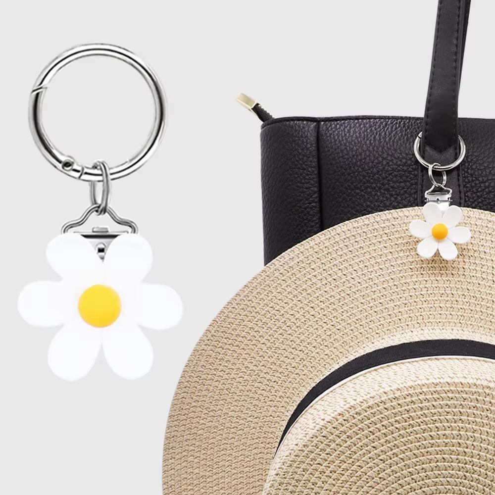 Porte-chapeau à clipser sur un sac, pour chapeau, mains libres, forme de fleur, léger, pour voyage