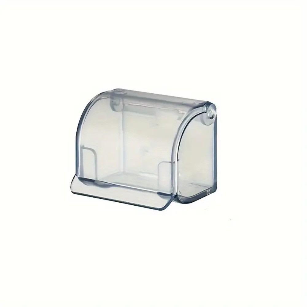 

Durable Waterproof Razor Holder Self Adhesive Plastic Material Shaving Holder Dustproof With Cover Razor Rack Bathroom Organizer сірий