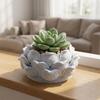 Lotus Shaped Succulent Plant Pot 3D Printed Flower Container Growing Pots  for Yard Garden