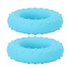 2pcs Hand Grip Strengthener Silicone O Type Finger Exerciser Ring for Muscle Training Recovery Blue 40lb