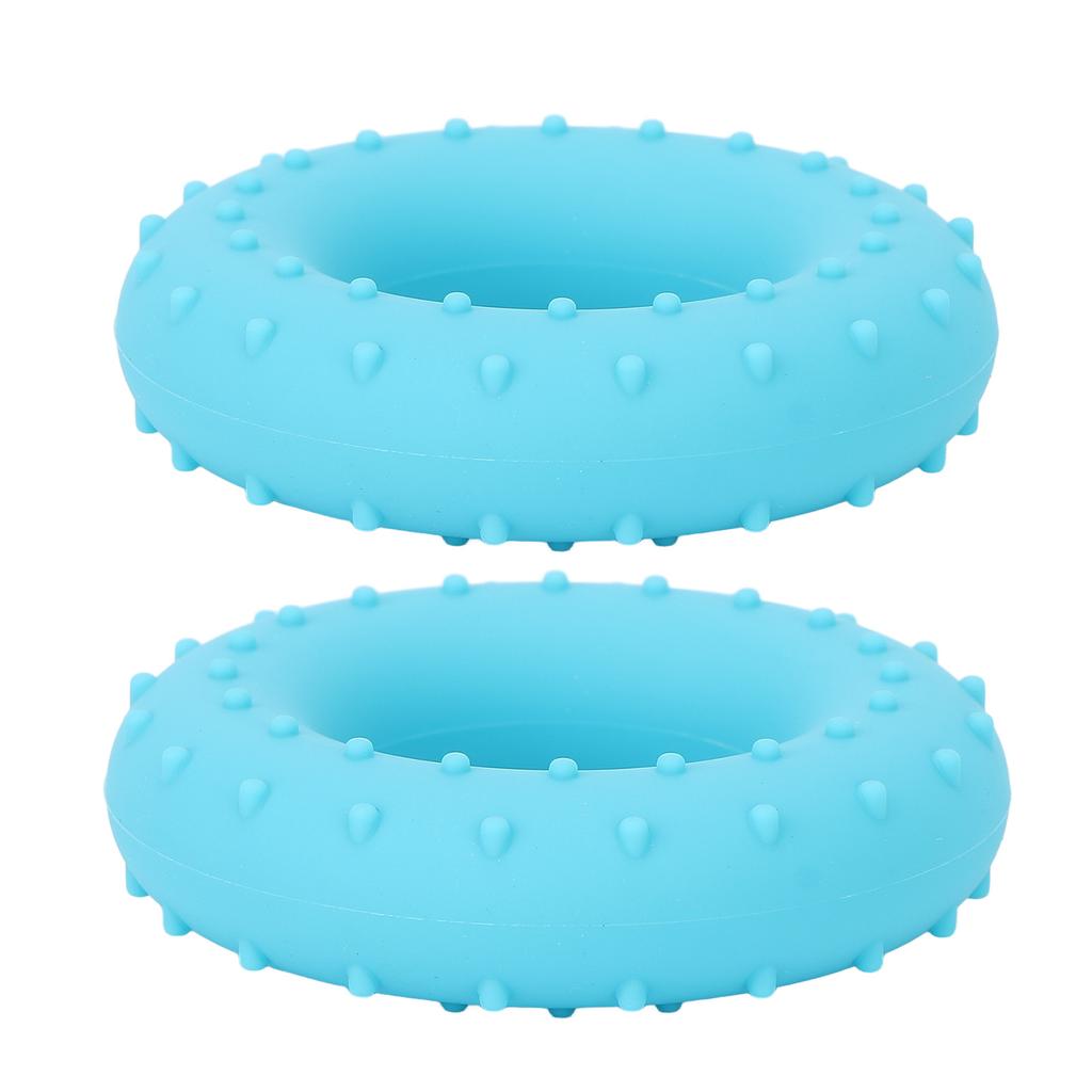 2pcs Hand Grip Strengthener Silicone O Type Finger Exerciser Ring for Muscle Training Recovery Blue 40lb