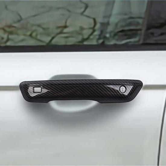 Carbon fiber Exterior Door Handle Decor Cover Trim for Jeep Grand Cherokee +