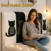 Soft Elastic Bed Head Cover Cat Pattern Cartoon Bedside Cover Dustproof Skin-friendly Feel Headboard Cover for 1.5m Bed