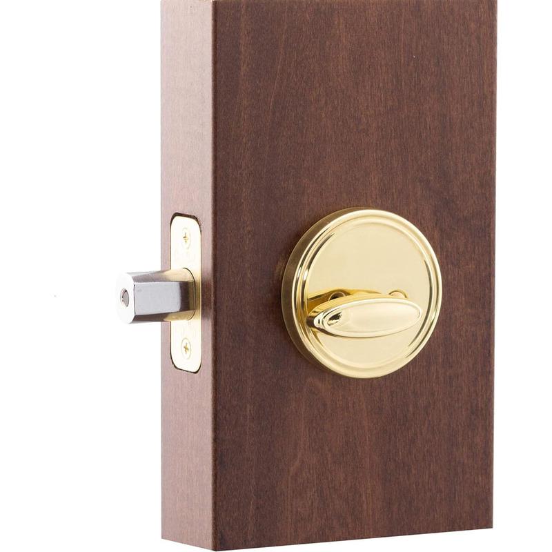 Single Cylinder Deadbolt, Round Deadbolt Lock with Keys, Modern Door Locks with Deadbolt, Deadbolt for Front Door Entrance
