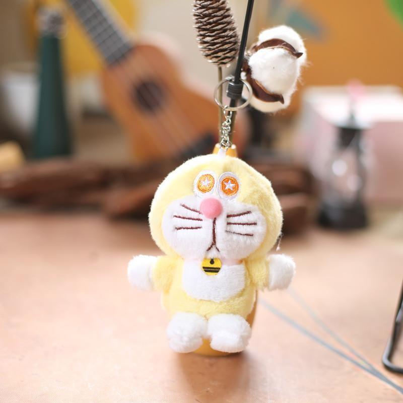 Keychain Doraemon Cute Cartoon Girl Kid Backpack Decoration Pendant Doll Plush