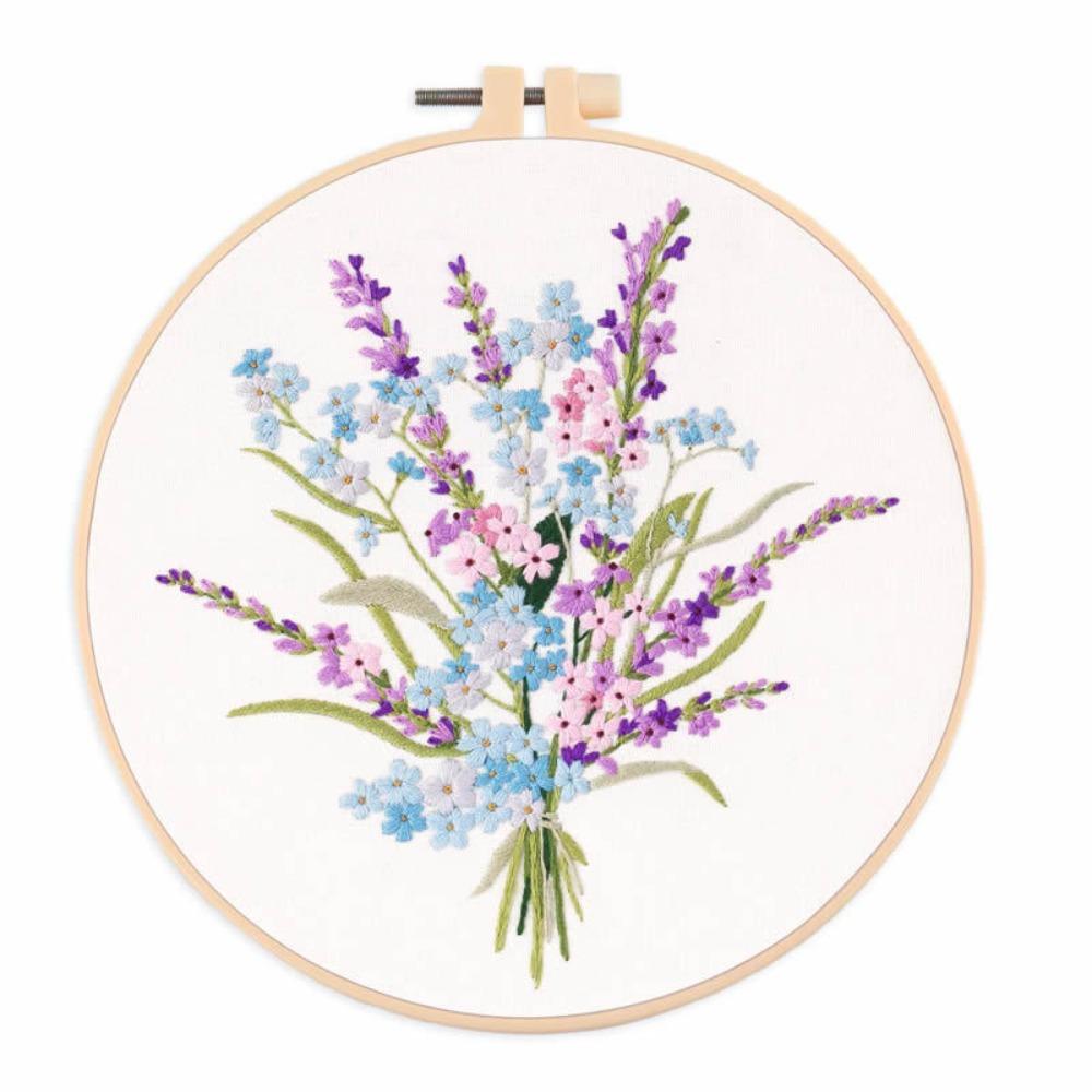 Colorful Flower Embroidery Kit DIY Embroidery Set Home Decor Cross Stitch Set  Adults