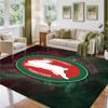 South Sydney Rabbitohs Design Crystal Velvet Rug Soft Decorative Mat for Bedroom Entrance
