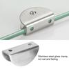 6Pcs Brushed Stainless Steel Glass Clamp Holder Bracket Panel Clip Fixing Tool for Home Use