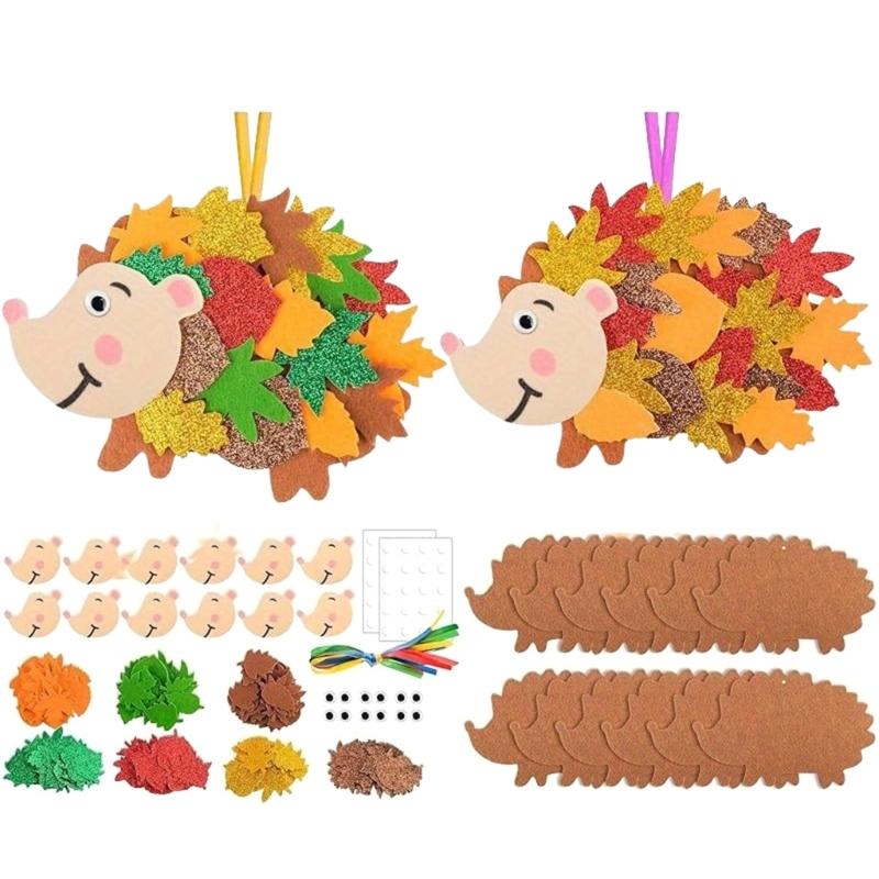 Filzigel Hängedekoration für Herbstpartys und Familienbasteln Tieranhänger mit handgenähtem Detail