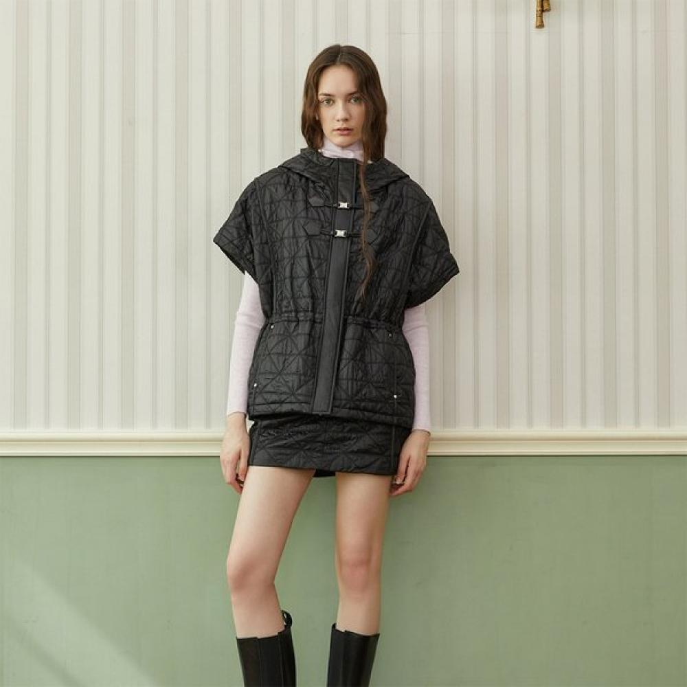 

Egoist Oversized Quilting Vest With Waist String Er4pv960 PI/FF