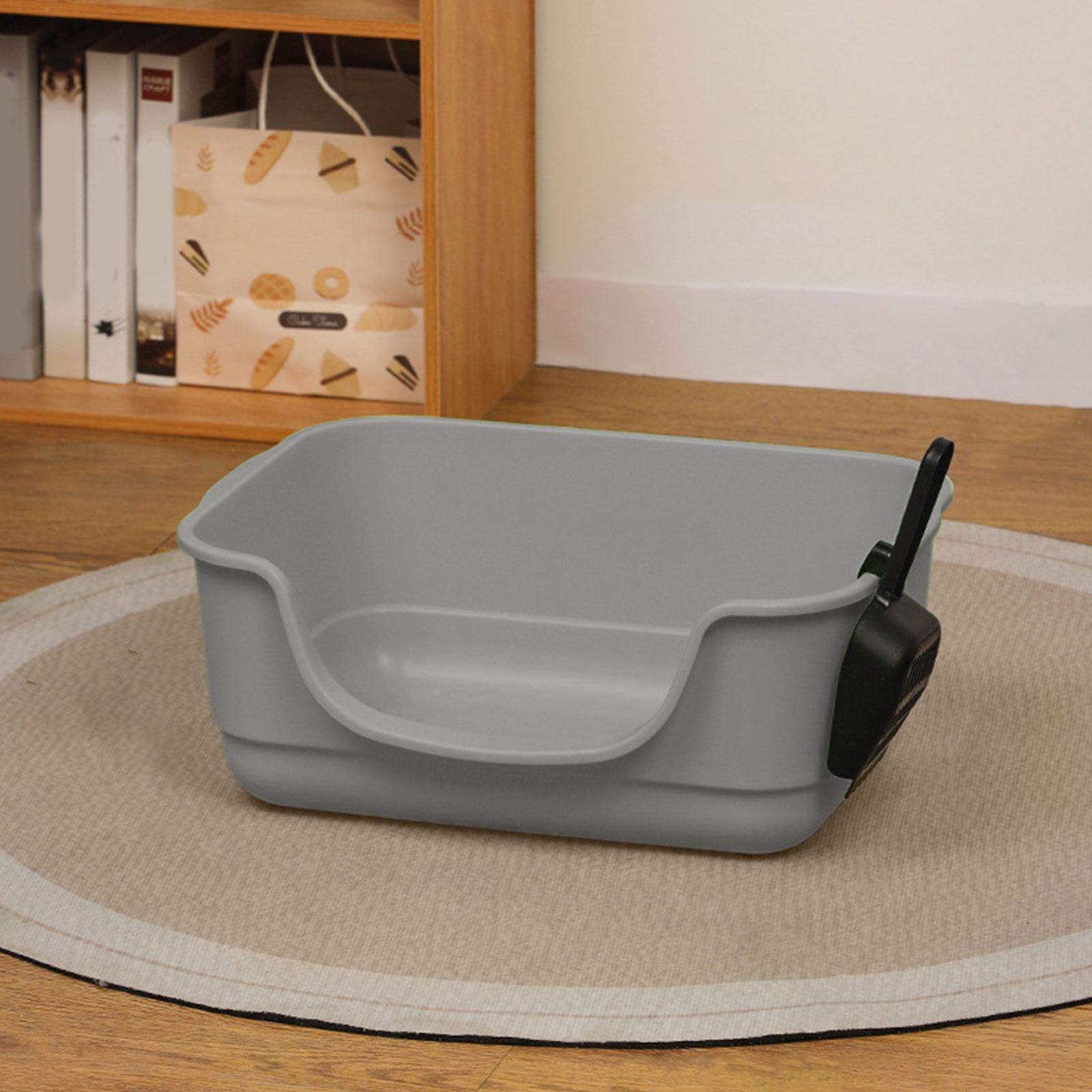 

Туалет для кошачьего туалета с защитой от брызг, с высокими бортами, низким входом, U-образный, заниженный