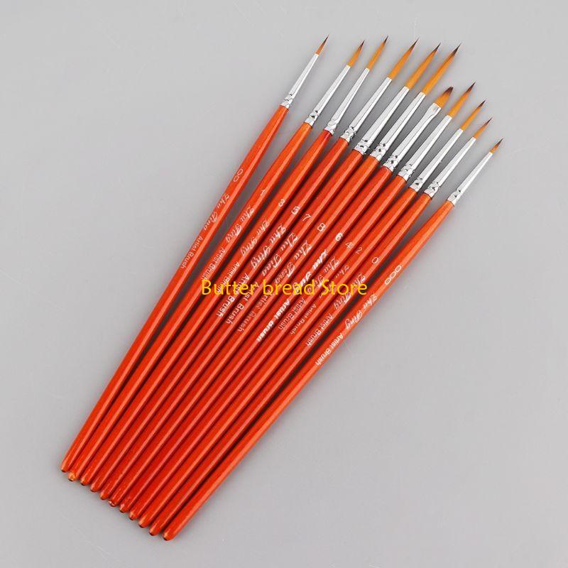 

W89C 11pcs/set Professional Detail Paint Brush Fine Pointed Tip Miniature Brushes For China Mainland