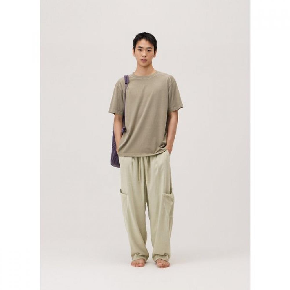 Budhi Mudra Pocket Tapered Pants Moss Gray B63003apl82 G54