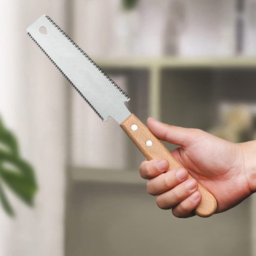 6-Zoll Doppelschneidige Kleine Zugsäge Japanische Ryoba Handsäge für Holzbearbeitung, PVC-Rohrschnitt, DIY-Projekt