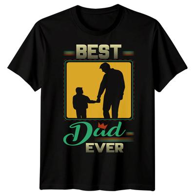 Silhouette Father Son Mens Funny Fathers Day T-Shirt Tee Best Dad Ever Papa #FD