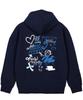 Graffiti Oversized Wide Shoulder Hoodie_Navy