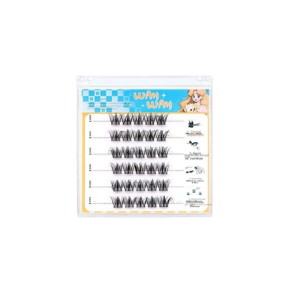 DIY Adhesive False Eyelashes Sweet Glue Free Fake Lashes Self-adhesive Lash Clusters  Women/Girls