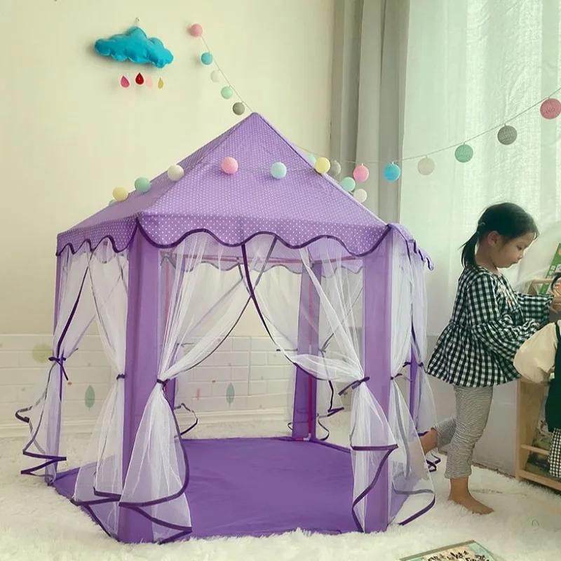 Tenda da gioco a rete esagonale per bambini - Indoor e Outdoor 2 in 1 Sicura Ventilata Tenda da gioco per bebè Giocattolo per bambini e bambine Tenda per gattonare