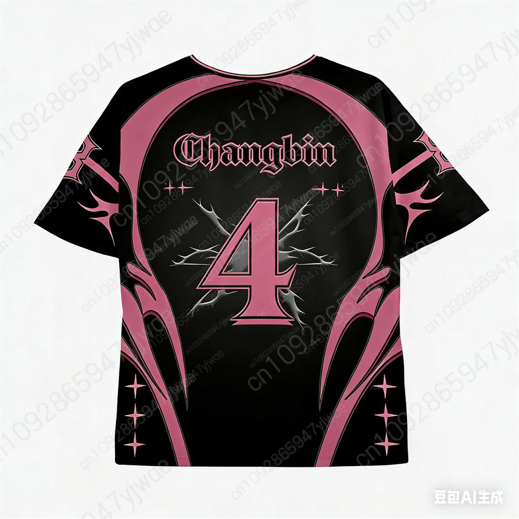 Kpop Concert Music Jersey Felix Member Digital T-Shirt Fan Gift Fashion Streetwear Summer Men'S And Women'S Beach T-Shirts