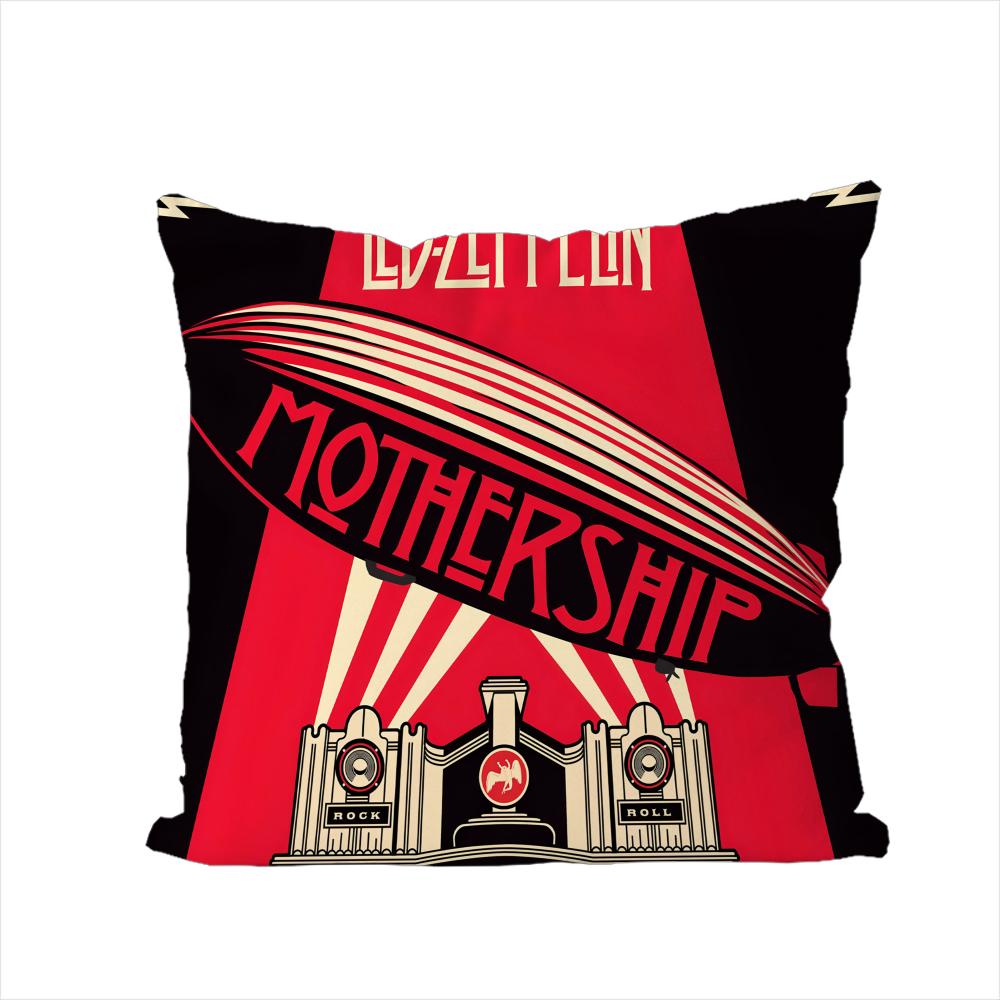 Band LLed ZZeppelin Pillow Case For Car Sofa Decorative Home Doublesided Print Plush Square Throw Pillow Cushion Cover