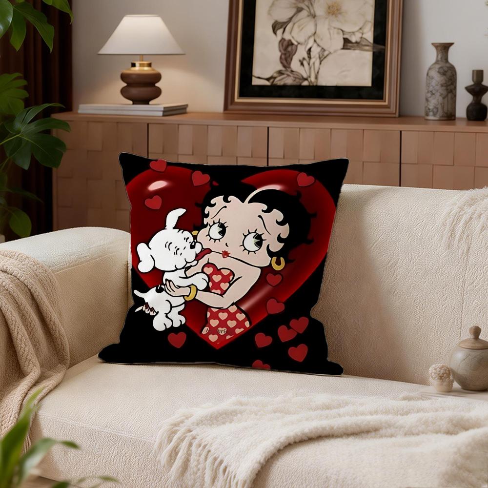 Classic Betty Boop Cushion Cover Cushion Cover Set 4Pcs 50X50 45X45 40X40 Pillowcase Decorative Sofa Home Decor