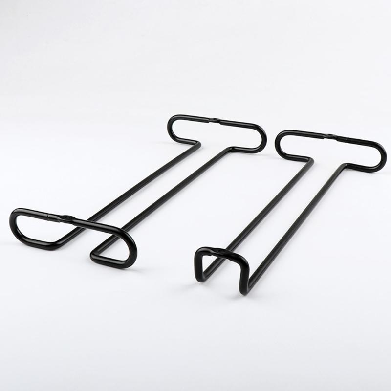 Modern Metal Wall Mounted Wine Glass Rack Space Saving Hanging Storage Under Cabinet Simple Installs For Kitchen Decors