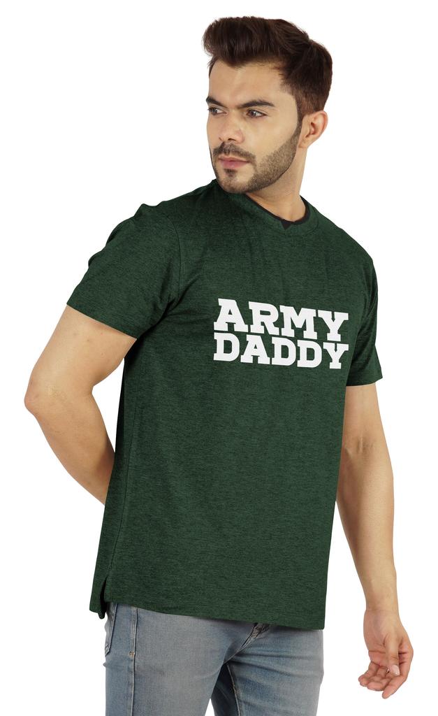Inkmeso Men  s Tshirt For Military Pride Dad Graphic Quote   Army Daddy   Tee Cotton Jersey