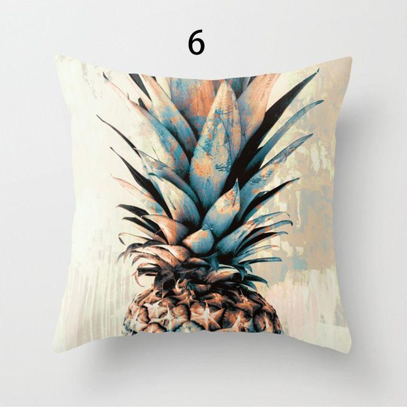 Tropical Fruit Painted Pineapple Pattern Pillowcase For Elegant Home Decor**