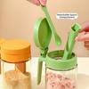 3PCS Sealed 2 In 1 Glass Spice Bottle Moisture-Proof Seasoning Jar  Cooking Accessories