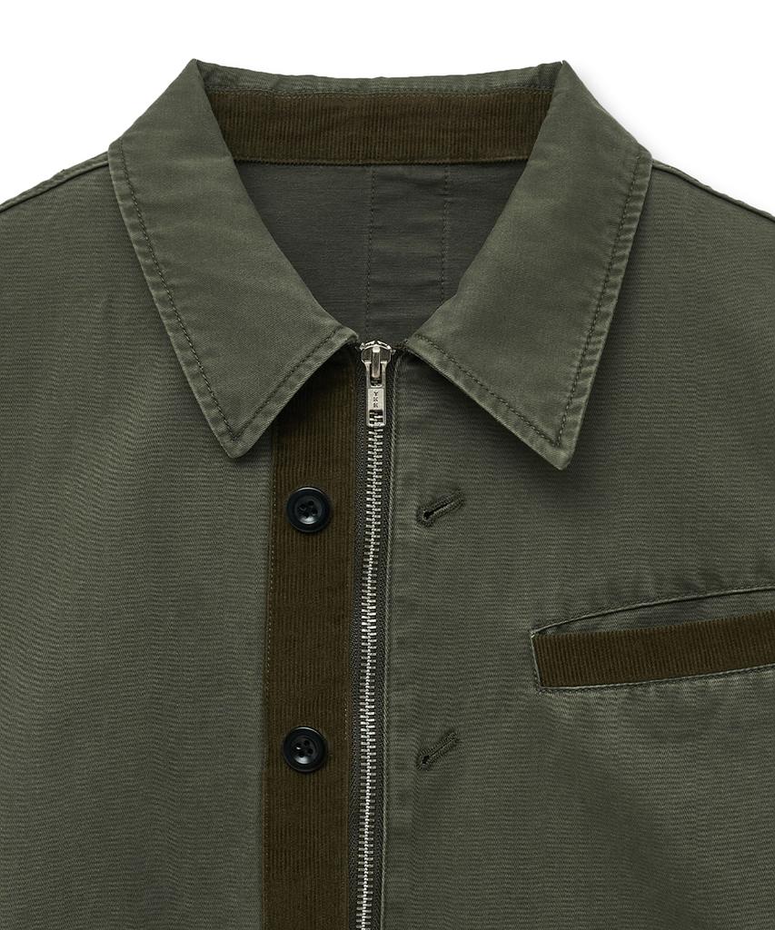 Intempomood Mechanic Button Detail Jacket_Khaki
