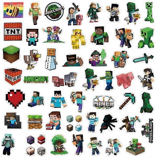 #100 Minecraft stickers for kids and adults, waterproof#