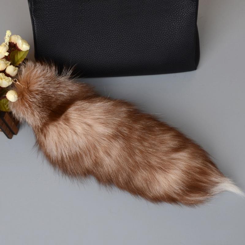 Animal Tail Key-Ring Furry Tails Chain Keychain Individualized Animal Keyring Gift Long Charm Keychain for Women Girl