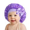 European and American popular wide-sided elastic streamer nightcap, children's bow solid color round hat home hat JDKB-21B