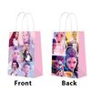 12 PCS K-POP Demon Hunters Cartoon Paper Gift Bags with Handles Holiday & Party Bags for Candy & Small Gifts, Sealable Gift Bags