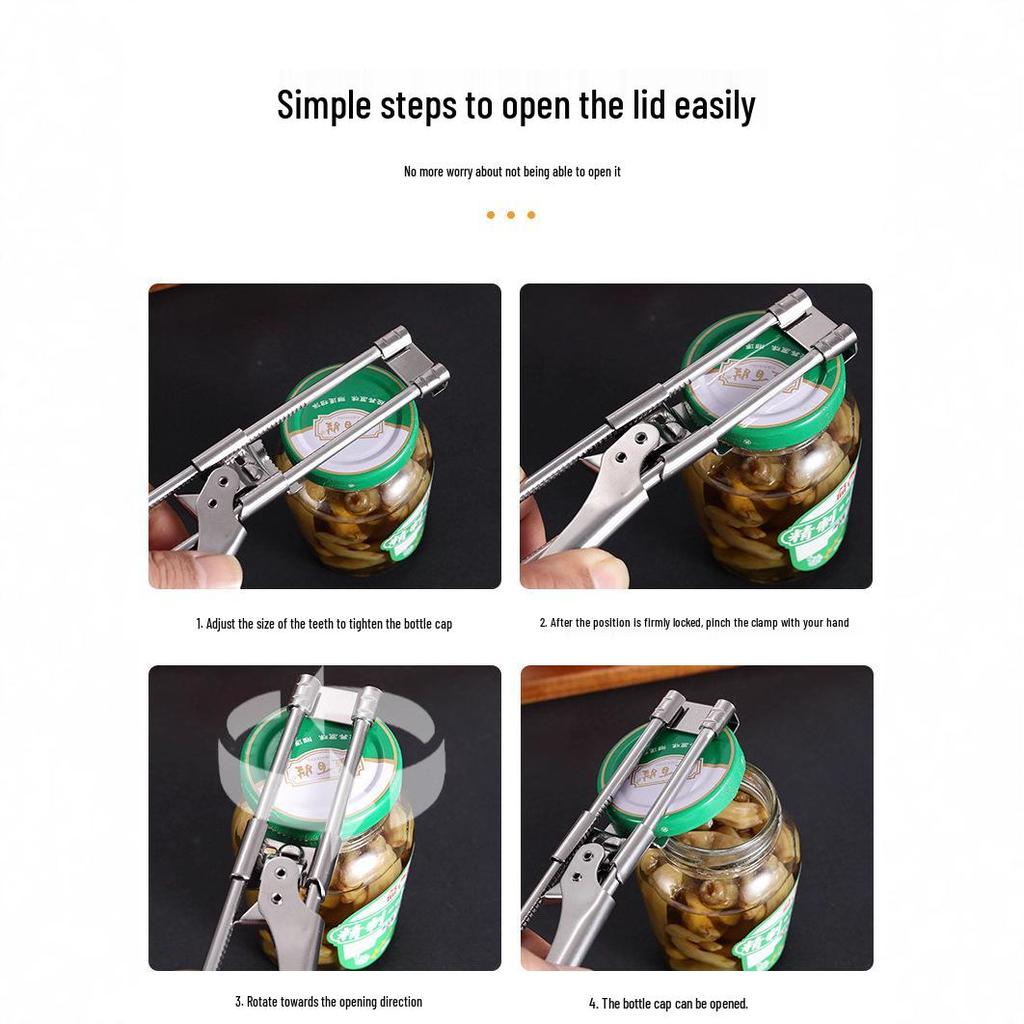 Adjustable Multi-Function Stainless Steel Can Opener