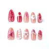 3D Kersenbloesem Nagellak Stickers: Roze Leuke Press-on Kunstnagels