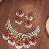 European Bohemian Necklace & Earrings Set: Retro, Ethnic Style Chain with Exaggerated Personality.