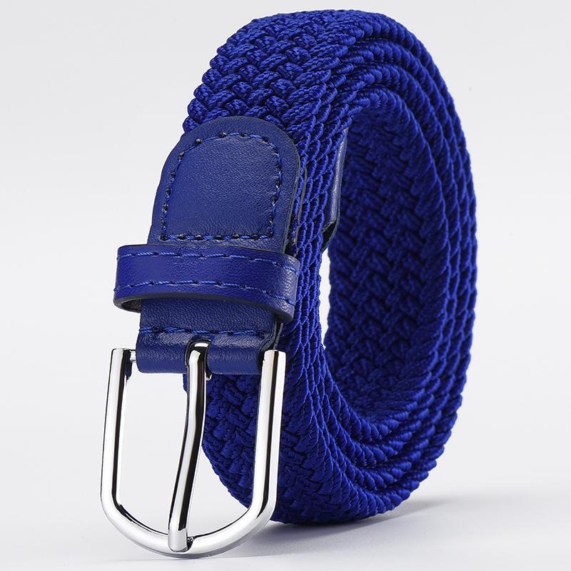 Unisex Elastic Stretch Canvas Belt - Korean Style Versatile Woven Waist Belt for Men and Women