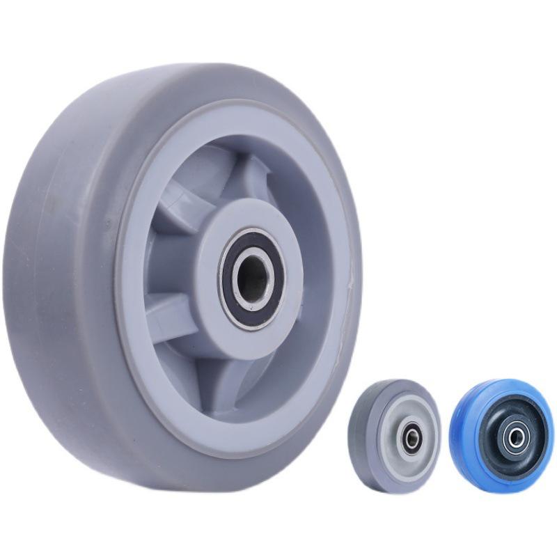 Silent Swivel Casters: Heavy-Duty TPR Wheels for Flatbed Trucks & Flight Cases (3-8 inch)