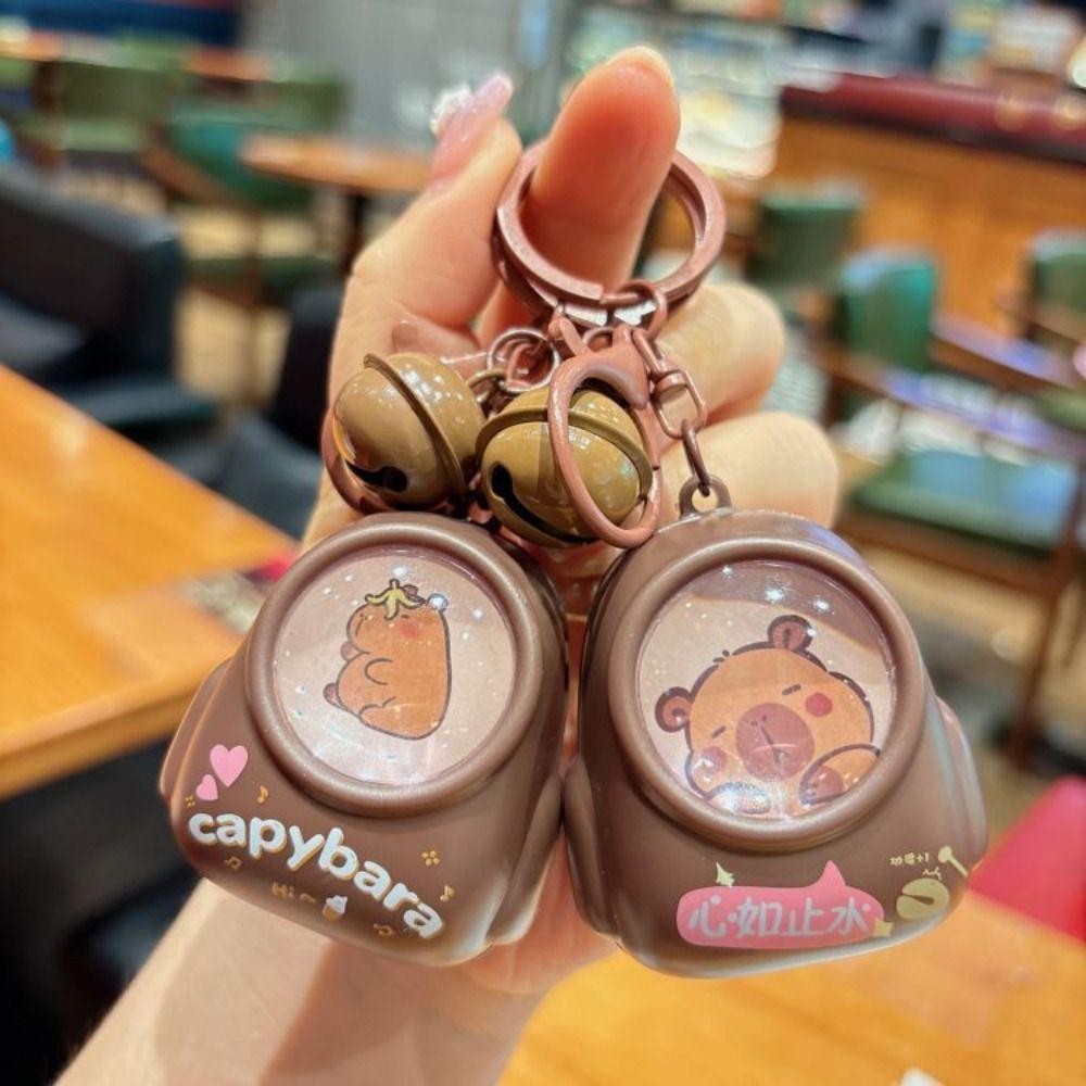 

Kapibara Capybara Pendant Kawaii Capibara Keyring Cartoon Luminous Capybara Keychain Kids Style C