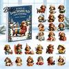 Christmas Tree Decorations 24 Days Dachshund Advent Calendar with Acrylic Pendants, Countdown for Gift Box Set Holiday Decorations, Cute Hanging