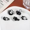 Cool RPG Game Dice Black Cats Enamel Pins Cartoon Big Eyes Kitten Animal Brooches Lapel Badge Fashion Jewelry Gifts For Friends