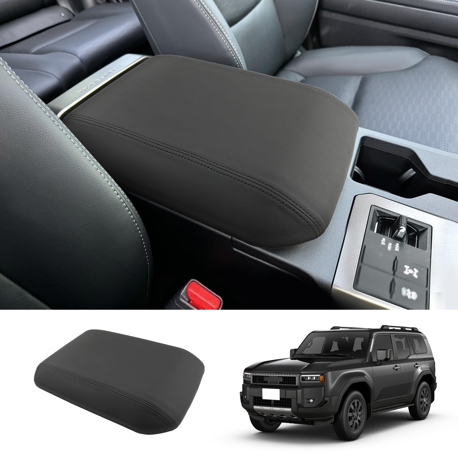 

Coleya Armrest Cover for 2024 New Toyota Land Cruiser 250 Armrest Console Box Protective Custom Designed for Elbow Comfortable to the Easy Black