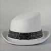 Schräges Oberteil Fedora Unisex Gentleman Cosplay Derby Bowlerhut Britische Form Hut Herbst Winter Magischer Hut Federzubehör