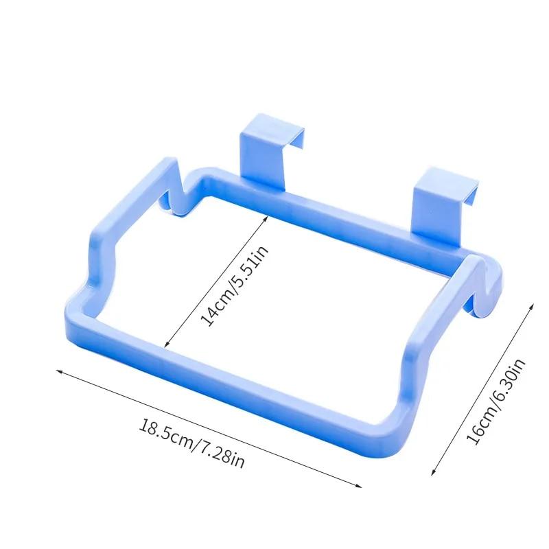 

1/2pcs Kitchen Door Back Type Portable Garbage Bag Holder Home Cabinet behind the Door Wipe Hanging Rack Garbage Can Holder синий