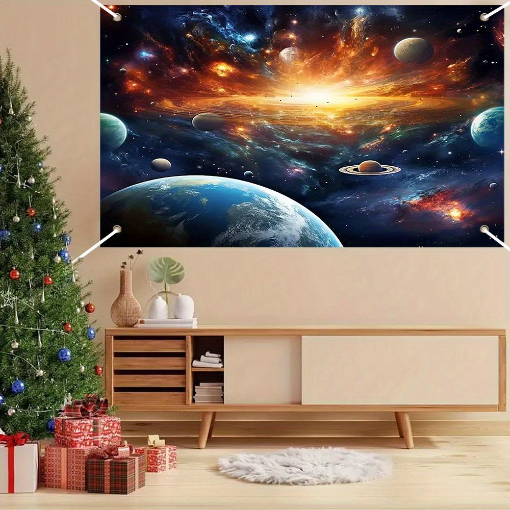 1 Piece Space Starry Sky Planet Nebula Pattern Background Cloth Traditional Party Decoration