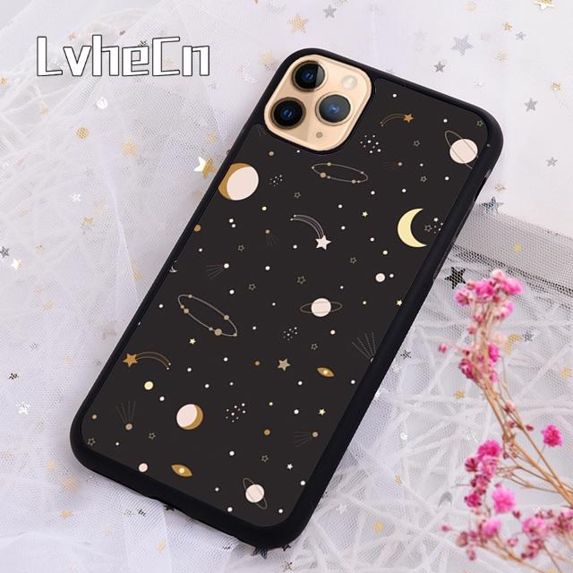 LvheCn Cartoon Planets Stars Phone Case Cover For For iPhone 17 Air 13 12 14 15 16 Pro Max Plus