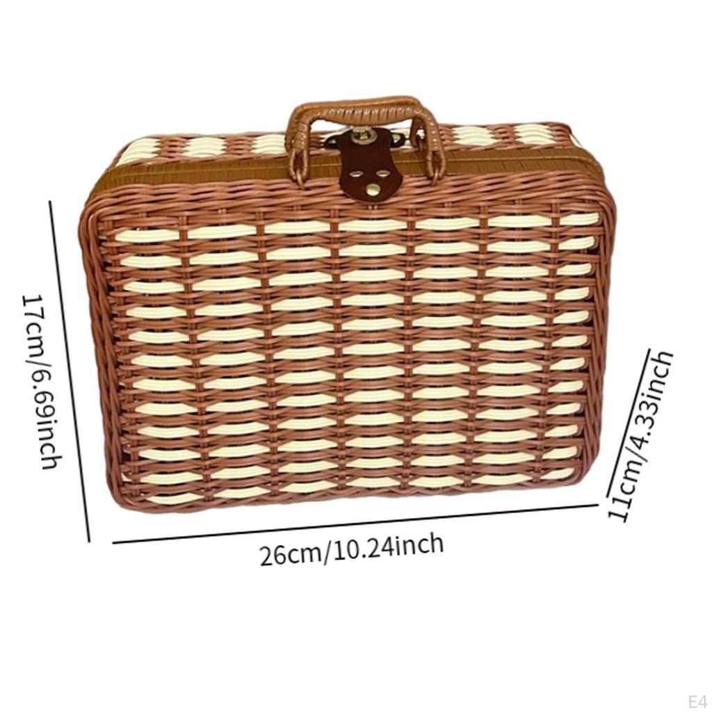 Handmade Storage Basket Festival Gift Box Suitcase for Desktop Household