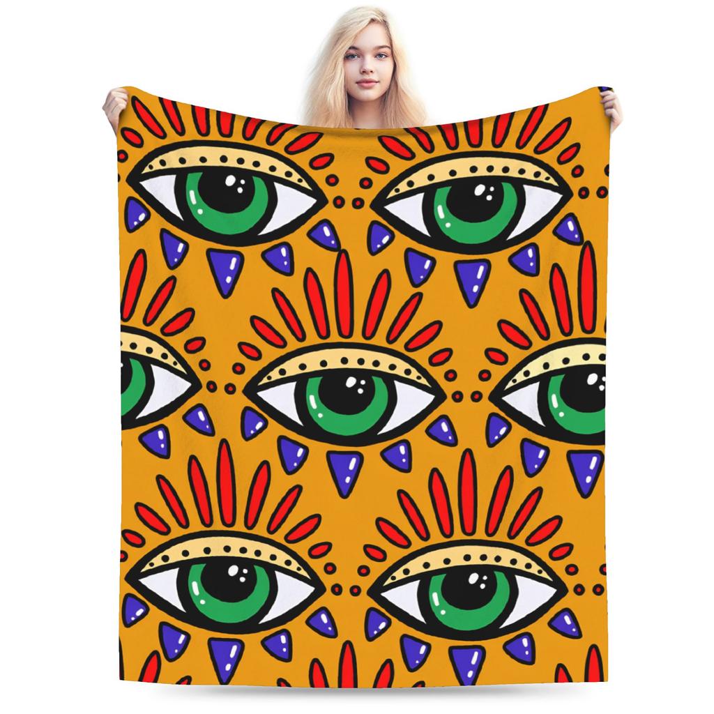 Eye Pattern Blanket Quality Soft  Throw Blanket Winter Kids Adult Home Decor Fluffy Bedspread