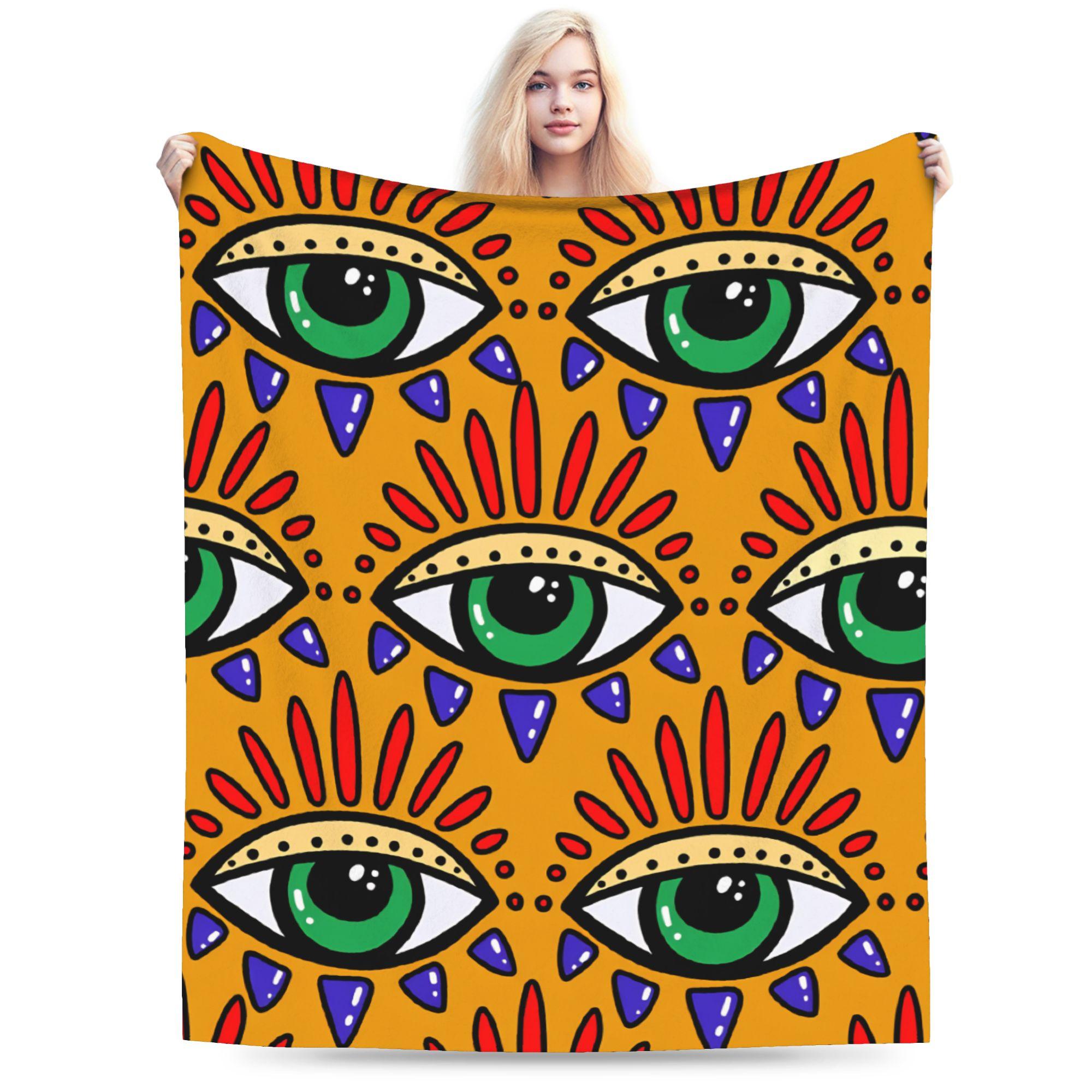 

Eye Pattern Blanket Quality Warm Soft Throw Blanket Spring Boy Girl Couch Bed Print Bedspread 75x90cm